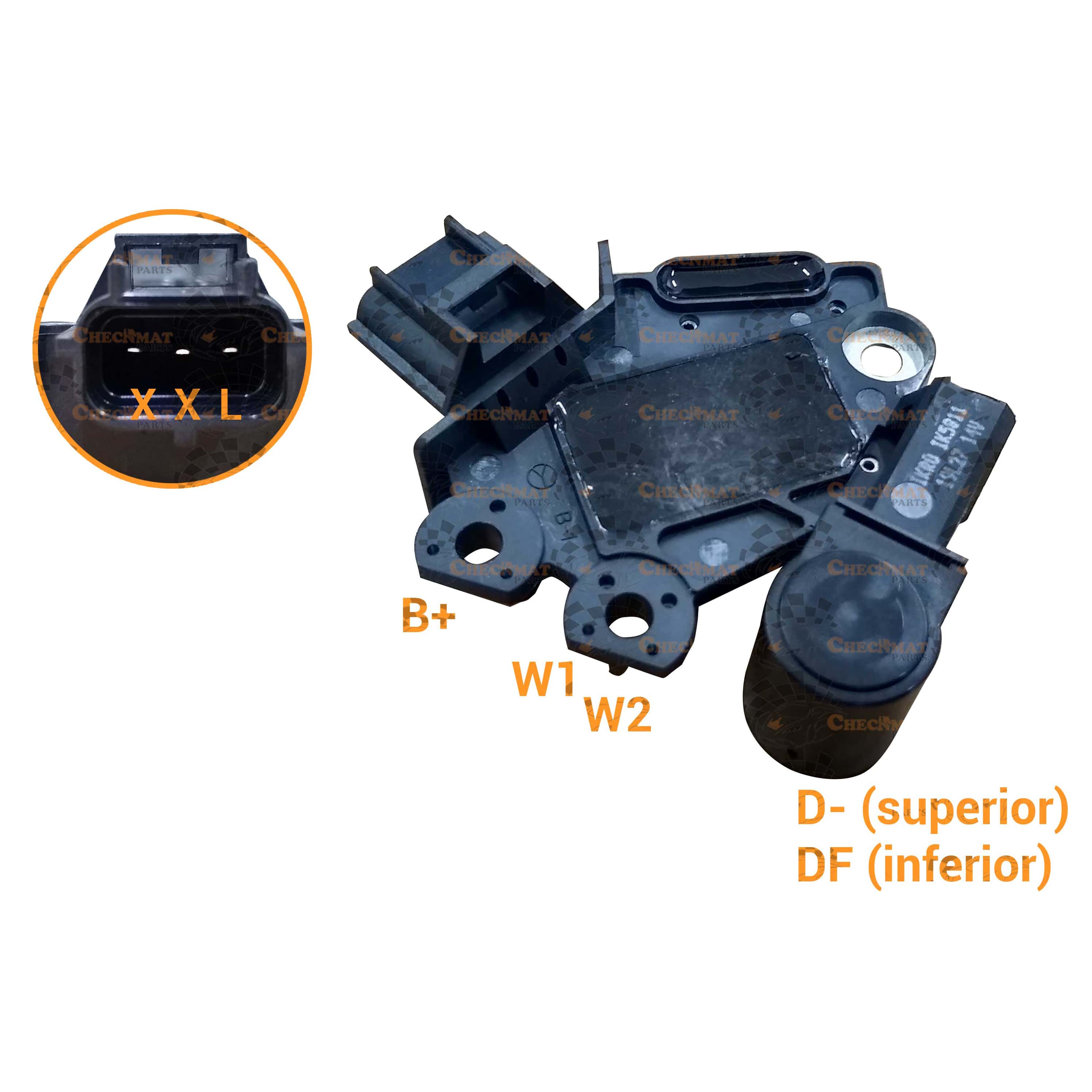 Regulador de Voltagem Fiat Punto - Palio - Idea - Stilo - Doblo & Ford Fiesta - Courier - Ecosport - Escort - Ranger & GM Montana - Corsa - Meriva