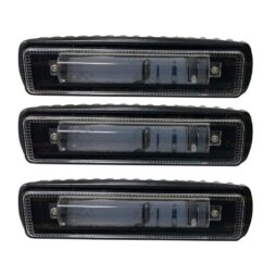 Kit com 3 Farol Comprido de Led Vermelho Spot Empilhadeira Pulverizador