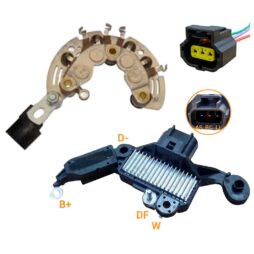 Placa Retificadora e Regulador de Voltagem e Chicote do Alternador para Ford Focus - Mondeo - Ecosport 