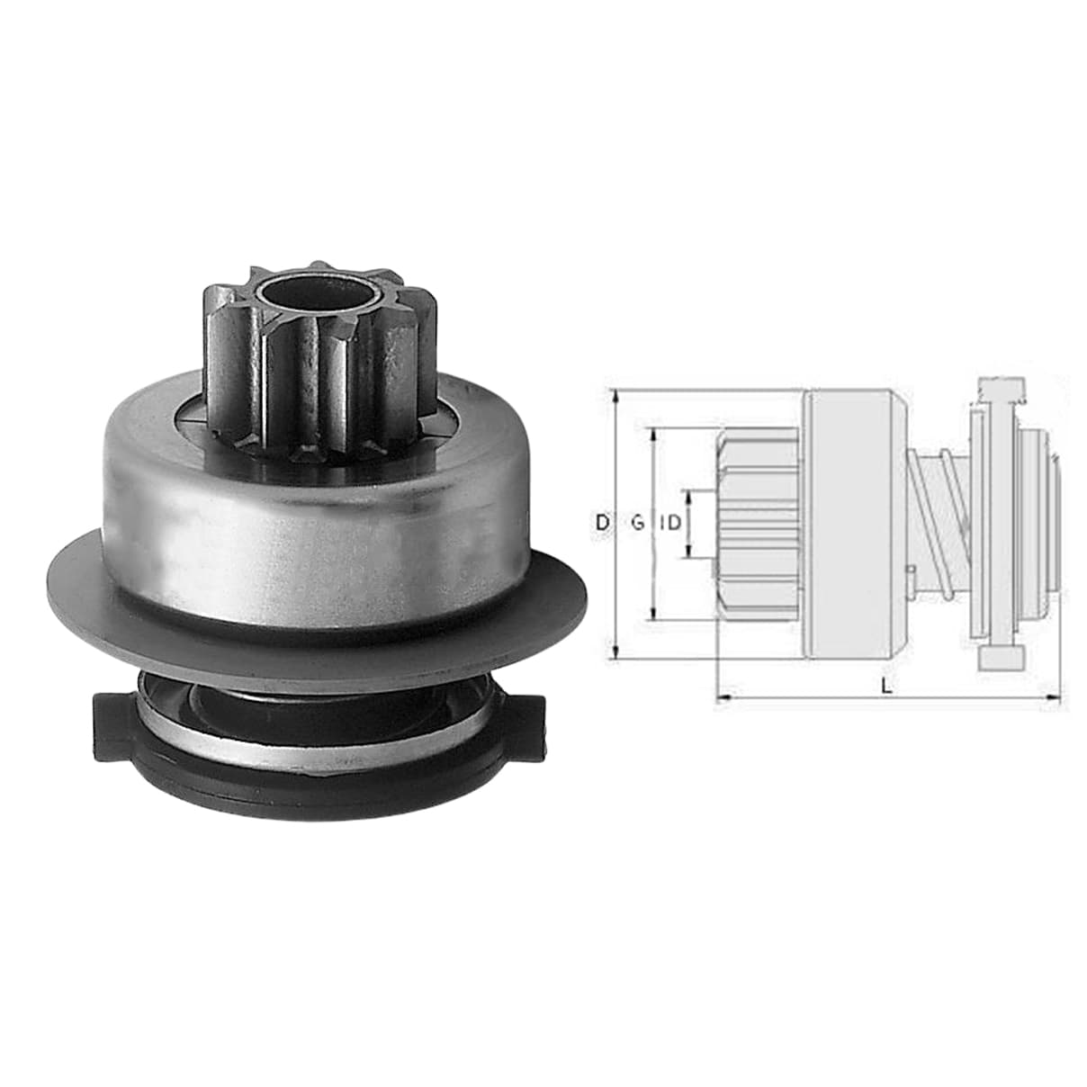 Impulsor de Partida para Fiat Tipo & Seat Cordoba & Volkswagen Golf - Passat  - Imagem 2